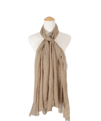 Classic Gauze Fashion Scarf SF300093 KHAKI